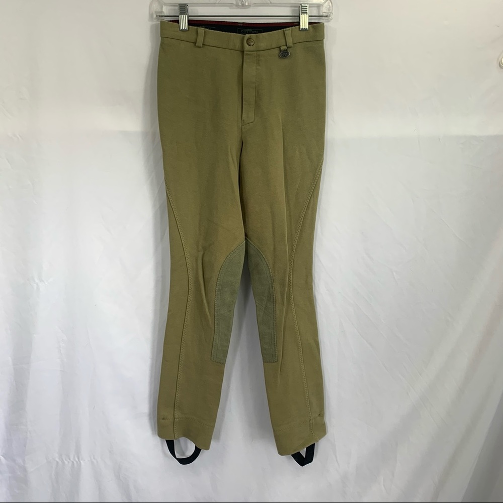 On Course Cotton Naturals Breeches - Olive Green